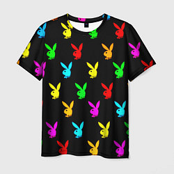 Мужская футболка Playboy pattern неон