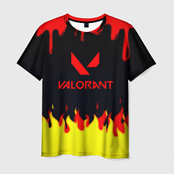 Мужская футболка Valorant flame texture games