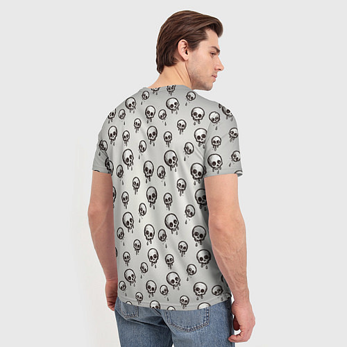 Мужская футболка Мультяшные черепки абстрактный паттерн / 3D-принт – фото 4