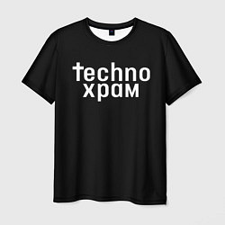 Мужская футболка Techno храм надпись