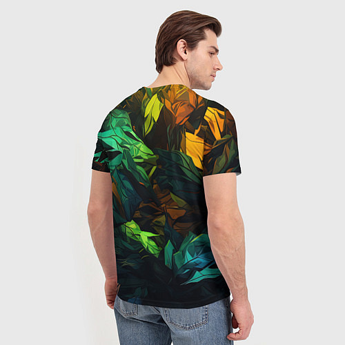 Мужская футболка Абстрактный камуфляж в кислотных абстрактных пятна / 3D-принт – фото 4