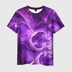Мужская футболка Фиолетовая фрактальная абстракция