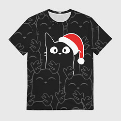 Мужская футболка New year cats