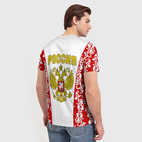 Мужская футболка Сборная России с узором / 3D-принт – фото 4