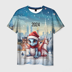Мужская футболка Новый год 2024 дракон