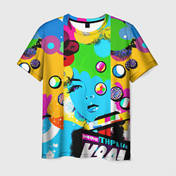 Мужская футболка Girls face - pop art