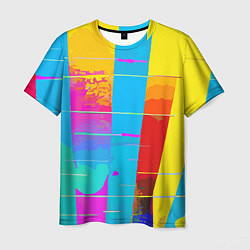 Мужская футболка Цветная абстракция - поп арт