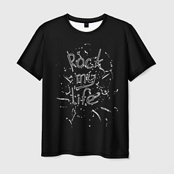 Мужская футболка Rock my life чёрный