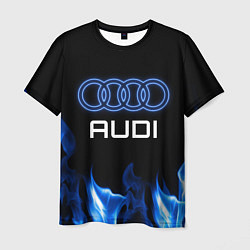 Мужская футболка Audi neon art