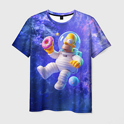 Мужская футболка Homer Simpson is a brave astronaut