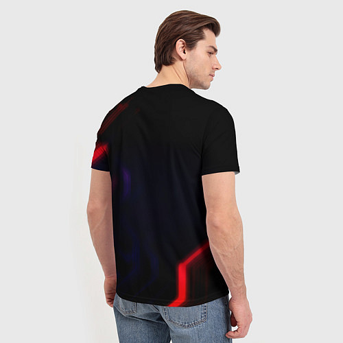 Мужская футболка Darksouls geometry cybergame / 3D-принт – фото 4