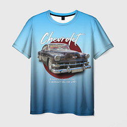 Мужская футболка Американский классический автомобиль Chevrolet Bel