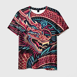 Мужская футболка Татуха японского дракона - ирезуми