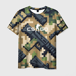 Мужская футболка Counter Strike - pixel military pattern