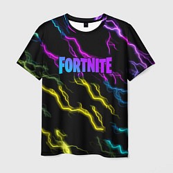 Мужская футболка Fortnite неоновый шторм абстракция