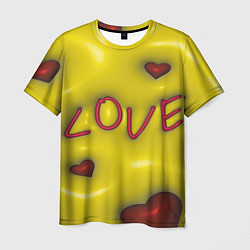 Мужская футболка Love эффект раздувания
