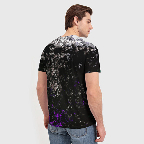 Мужская футболка Minecraft брызги красок неон / 3D-принт – фото 4