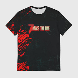 Мужская футболка 7 Days to Die краски текстура
