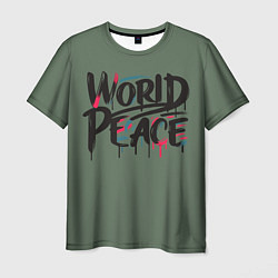 Мужская футболка Дизайн за мир