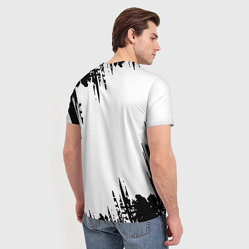 Мужская футболка Rainbow six outbreak черные краски / 3D-принт – фото 4