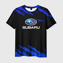 Мужская футболка Subaru текстура авто