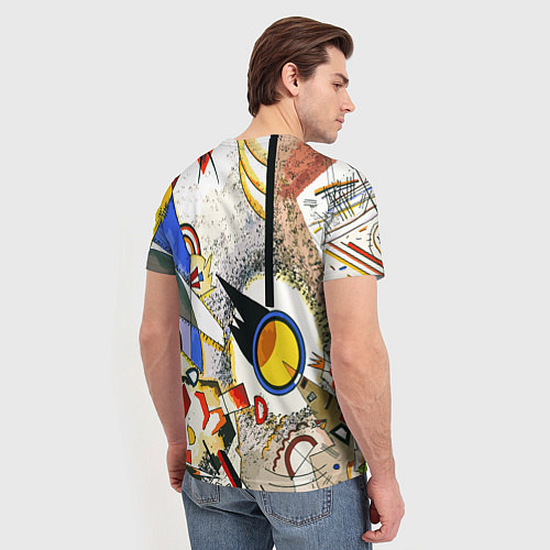 Мужская футболка Кандинский картина - шумная акварель / 3D-принт – фото 4
