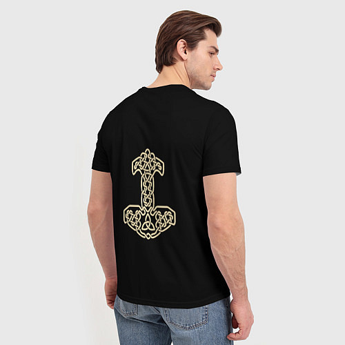Мужская футболка Эмблема бога воина тора / 3D-принт – фото 4