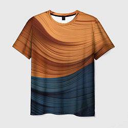 Футболка мужская Оранжевая и синяя абстракция, цвет: 3D-принт