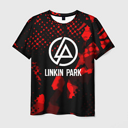Мужская футболка Linkin park краски текстуры