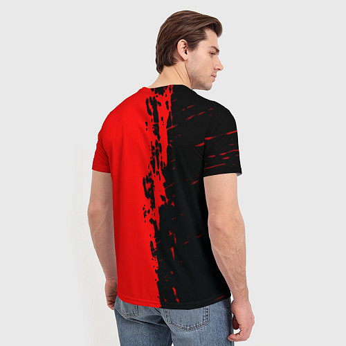 Мужская футболка Ведьмак краска абстракция / 3D-принт – фото 4
