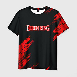 Мужская футболка Elden ring краски текстура