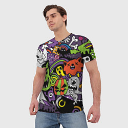 Футболка мужская Страшно веселые монстры, цвет: 3D-принт — фото 2