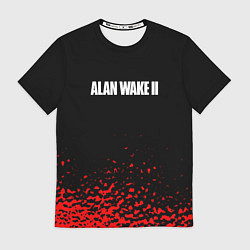 Мужская футболка Alan wake писатель гейм краски