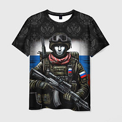 Футболка мужская Солдат России, цвет: 3D-принт