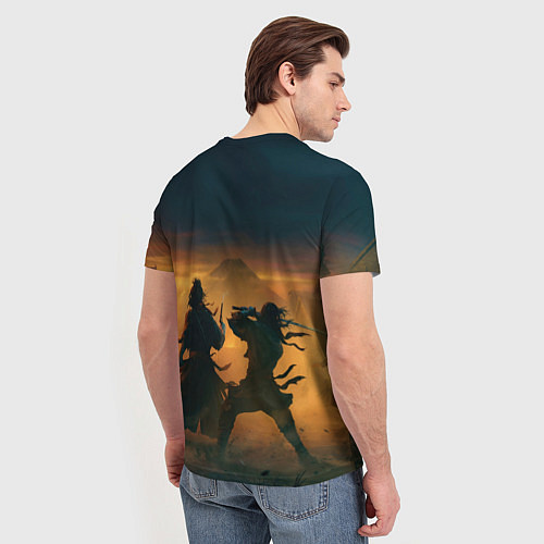 Мужская футболка Самураи rise of the ronin / 3D-принт – фото 4
