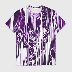 Мужская футболка Розовые и белые абстрактные узоры