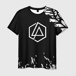 Мужская футболка Linkin park краски текстура рок