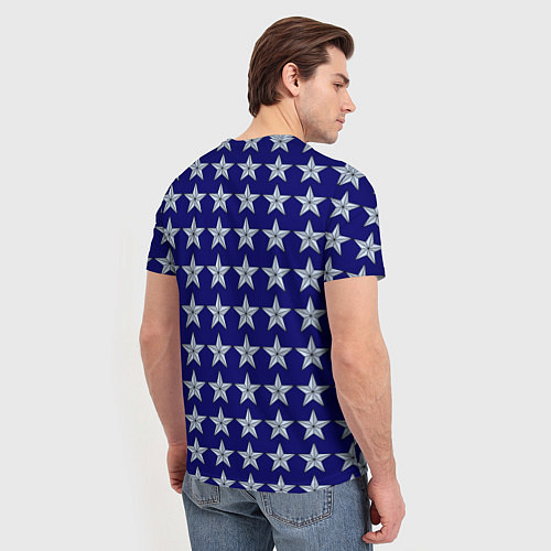 Мужская футболка Звезды защитникам отечества / 3D-принт – фото 4