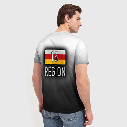 Мужская футболка 15 регион на спине / 3D-принт – фото 4