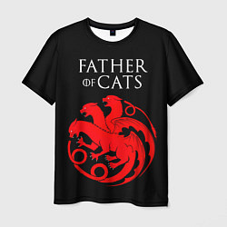 Мужская футболка Отец котов - герб