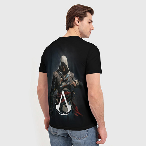 Мужская футболка Эдвард Кенуей Assassins black flag / 3D-принт – фото 4