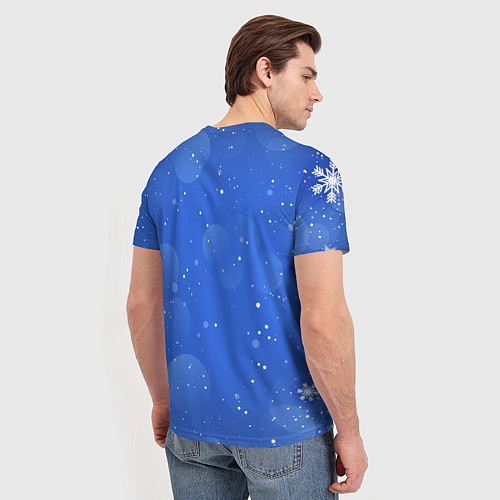 Мужская футболка Снежный паттерн / 3D-принт – фото 4