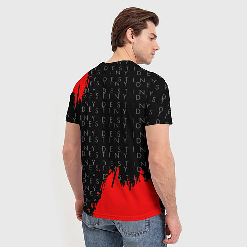 Мужская футболка Дестини паттерн шутер краски / 3D-принт – фото 4