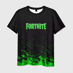 Мужская футболка Fortnite краски зелёные