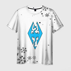Мужская футболка Skyrim logo winter