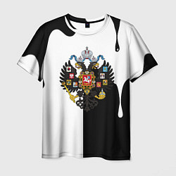 Мужская футболка Герб РФ краски имперский