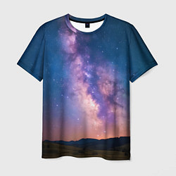 Мужская футболка Млечный путь ночью