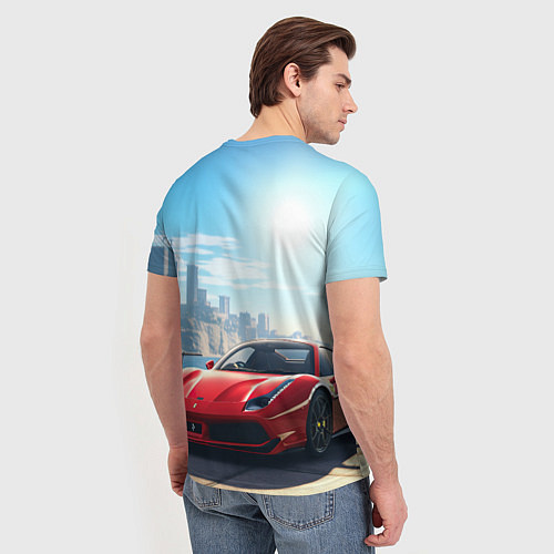 Мужская футболка GTA 6 logo auto / 3D-принт – фото 4