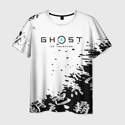 Мужская футболка Ghost of Tsushima текстура samurai