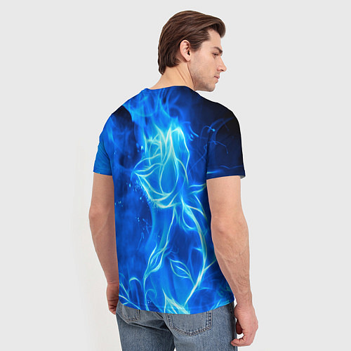 Мужская футболка Stalker голубой огонь припяти / 3D-принт – фото 4